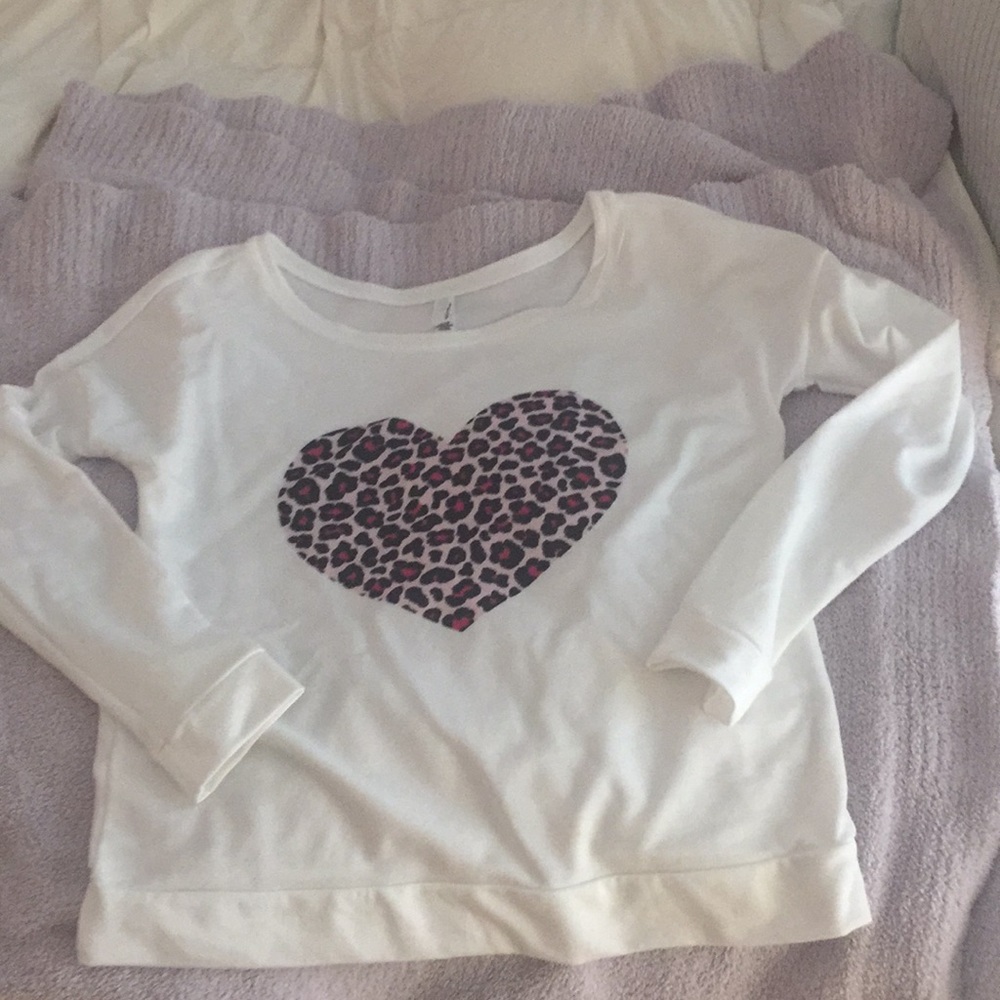 Leopard print heart top